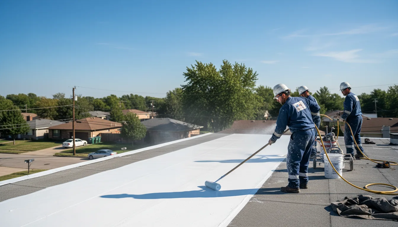 Commercial roof coating in Bacliff, TX near me